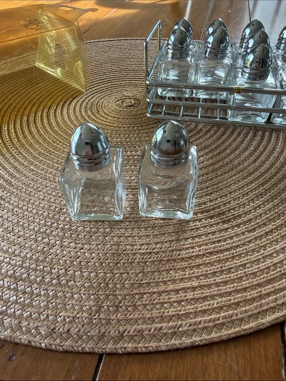 Studio Nova Clear Glass Salt and Pepper Shakers Set of 6 NWT